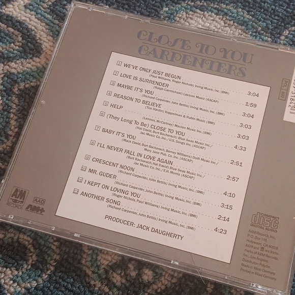 Carpenters CD Pre Owned - Picture 3 of 5